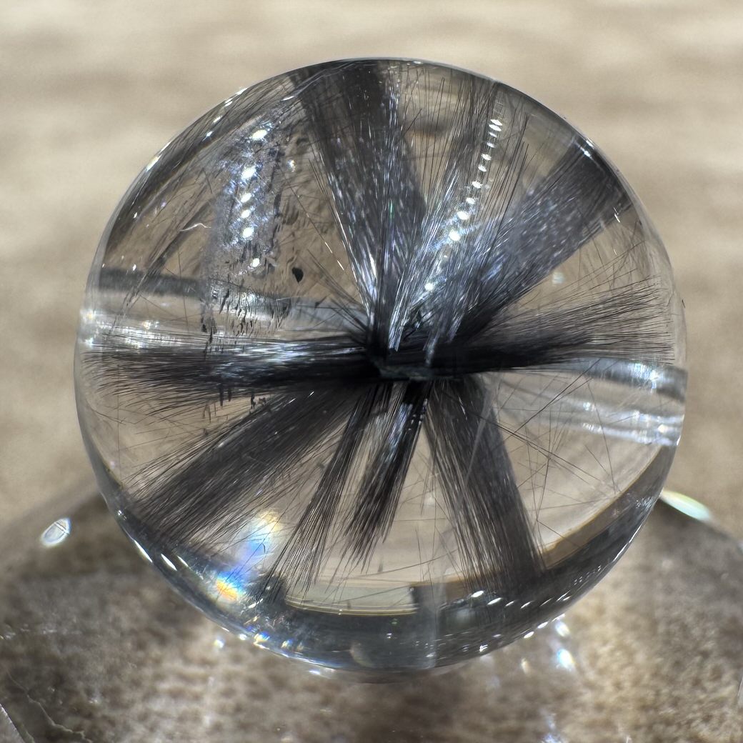 プラチナルチルクォーツ ビーズ 19.1mm #BZ1037 - premium stone gallery LIVE