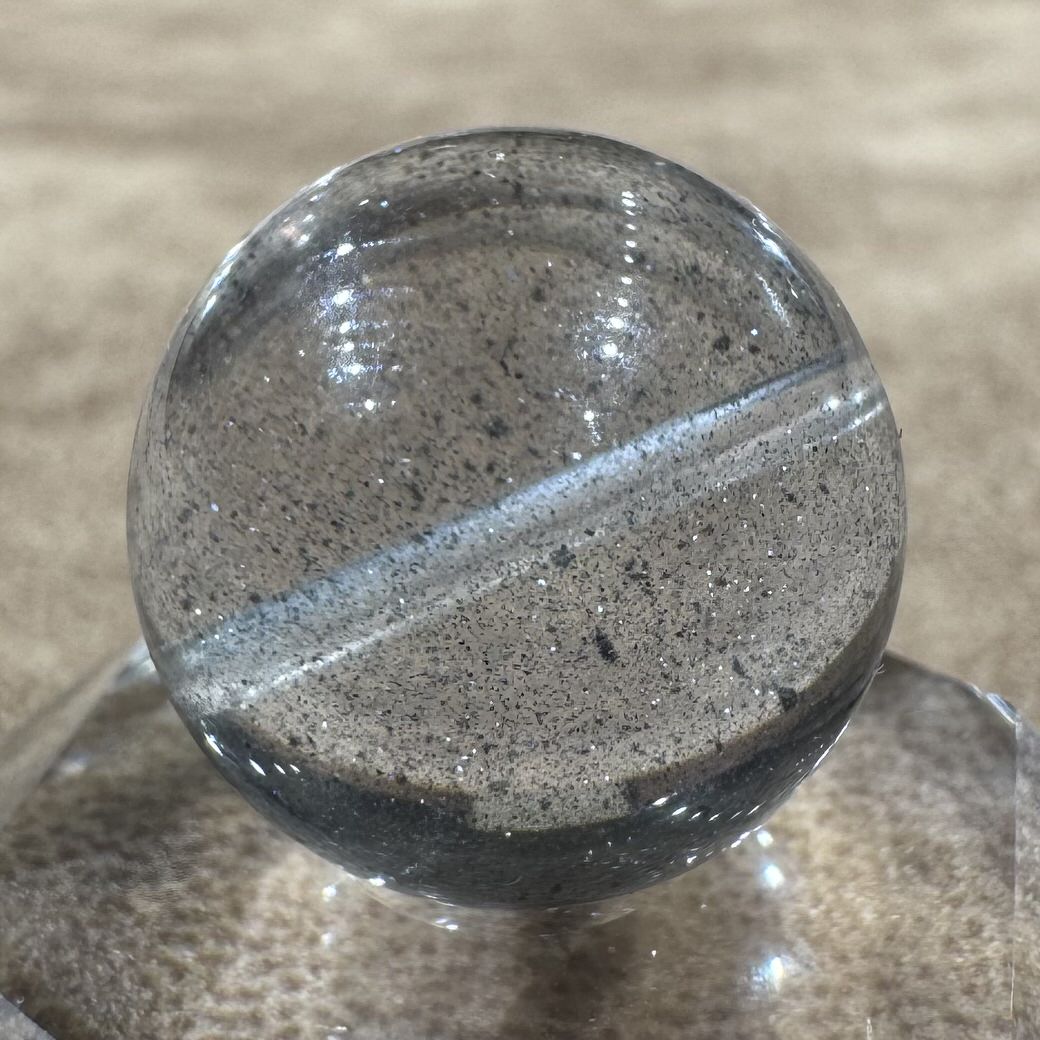 ヘマタイトインクォーツ ビーズ 18.5mm #BZ1038 - premium stone gallery LIVE