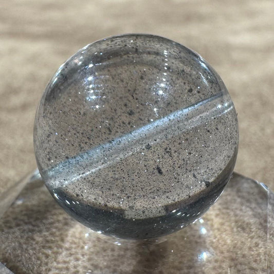 ヘマタイトインクォーツ ビーズ 18.5mm #BZ1038 - premium stone gallery LIVE