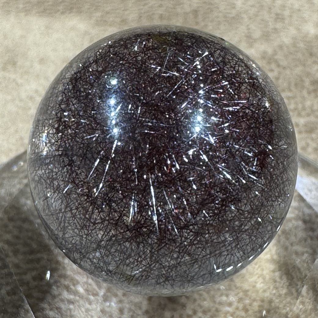 ゲーサイト,レピドクロサイト,ヘマタイトインクォーツ(花火) ビーズ 20.3mm #BZ1047 - premium stone gallery LIVE