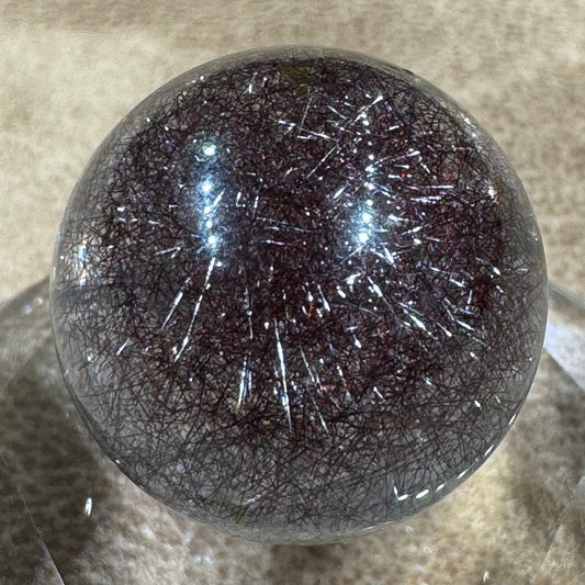 ゲーサイト,レピドクロサイト,ヘマタイトインクォーツ(花火) ビーズ 20.3mm #BZ1047 - premium stone gallery LIVE