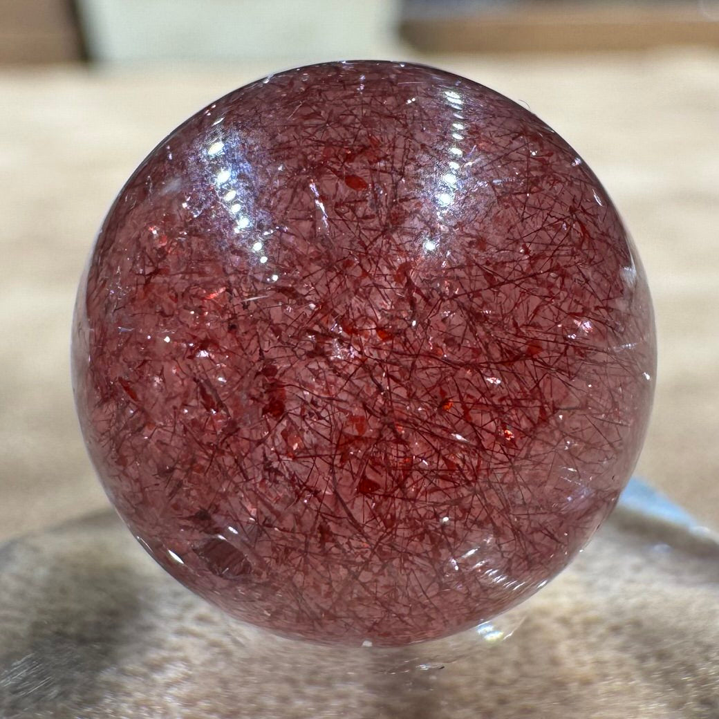 ゲーサイト,レピドクロサイトインクォーツ(花火) ビーズ 17.5mm #BZ1063 - premium stone gallery LIVE