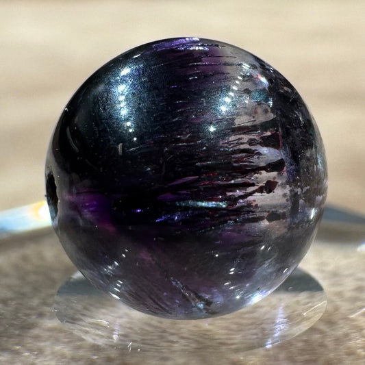 レピドクロサイトインアメジスト ビーズ 10.1mm #BZ1068 - premium stone gallery LIVE