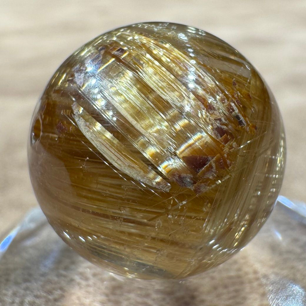 タイチンルチルクォーツ ビーズ 18.2mm #BZ1079 - premium stone gallery LIVE
