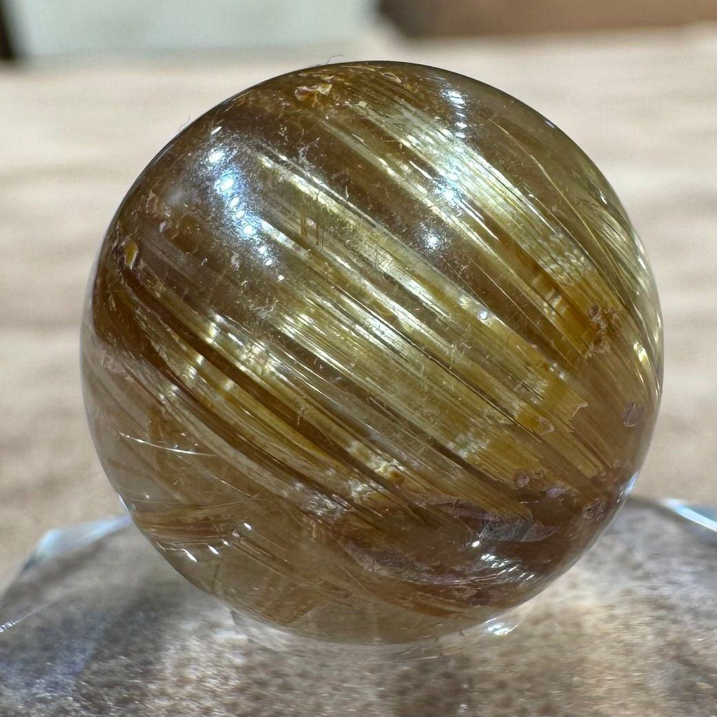 タイチンルチルクォーツ ビーズ 18mm #BZ1080 - premium stone gallery LIVE
