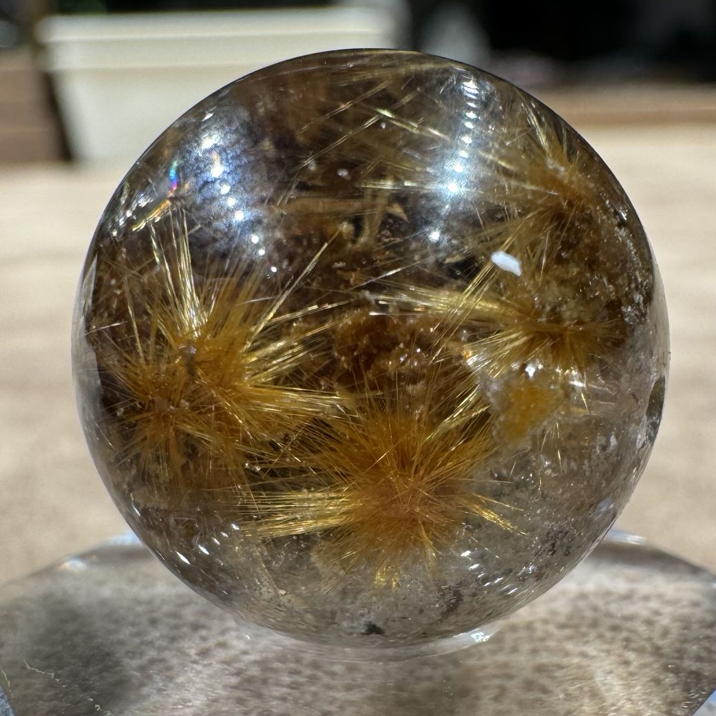 ガーデンルチルクォーツ ビーズ 19.3mm #BZ1091 - premium stone gallery LIVE