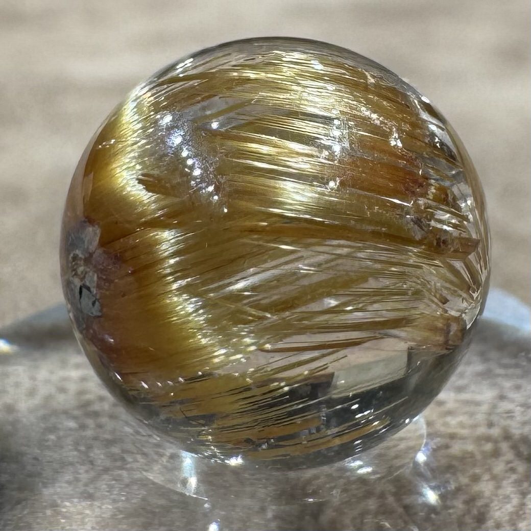 タイチンルチルクォーツ ビーズ 13.2mm #BZ1101 - premium stone gallery LIVE