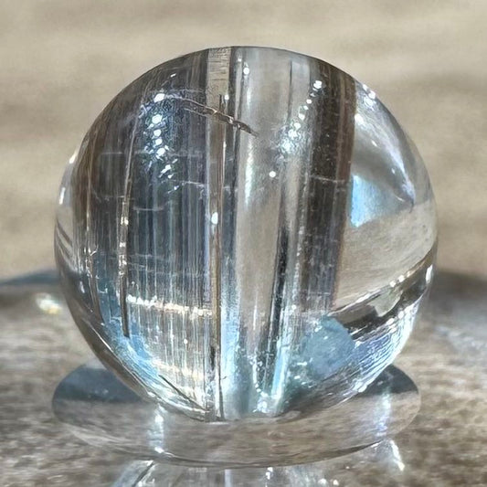 シルバータイチンルチルクォーツ ビーズ 10.1mm #BZ1102 - premium stone gallery LIVE