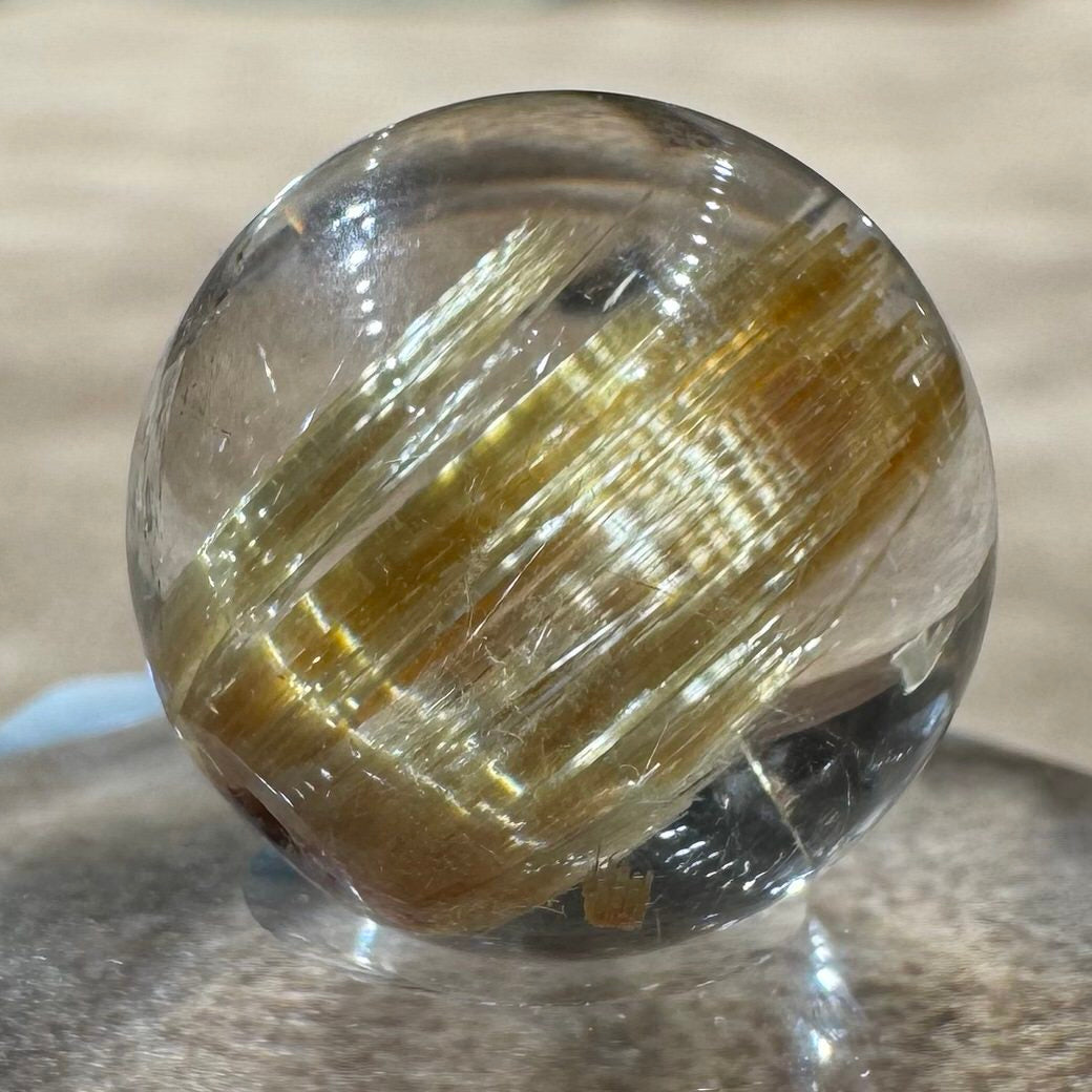 タイチンルチルクォーツ ビーズ 14.5mm #BZ1110 - premium stone gallery LIVE