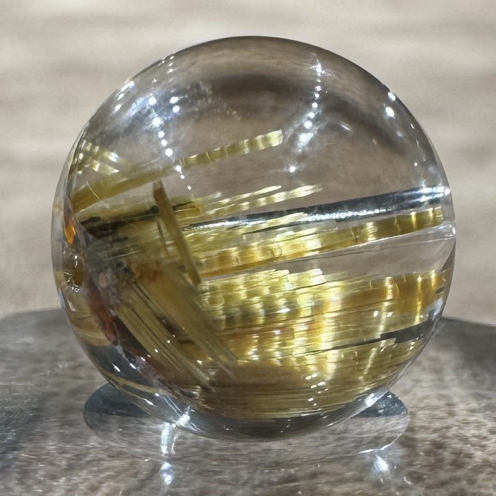 タイチンルチルクォーツ ビーズ 12mm #BZ1111 - premium stone gallery LIVE