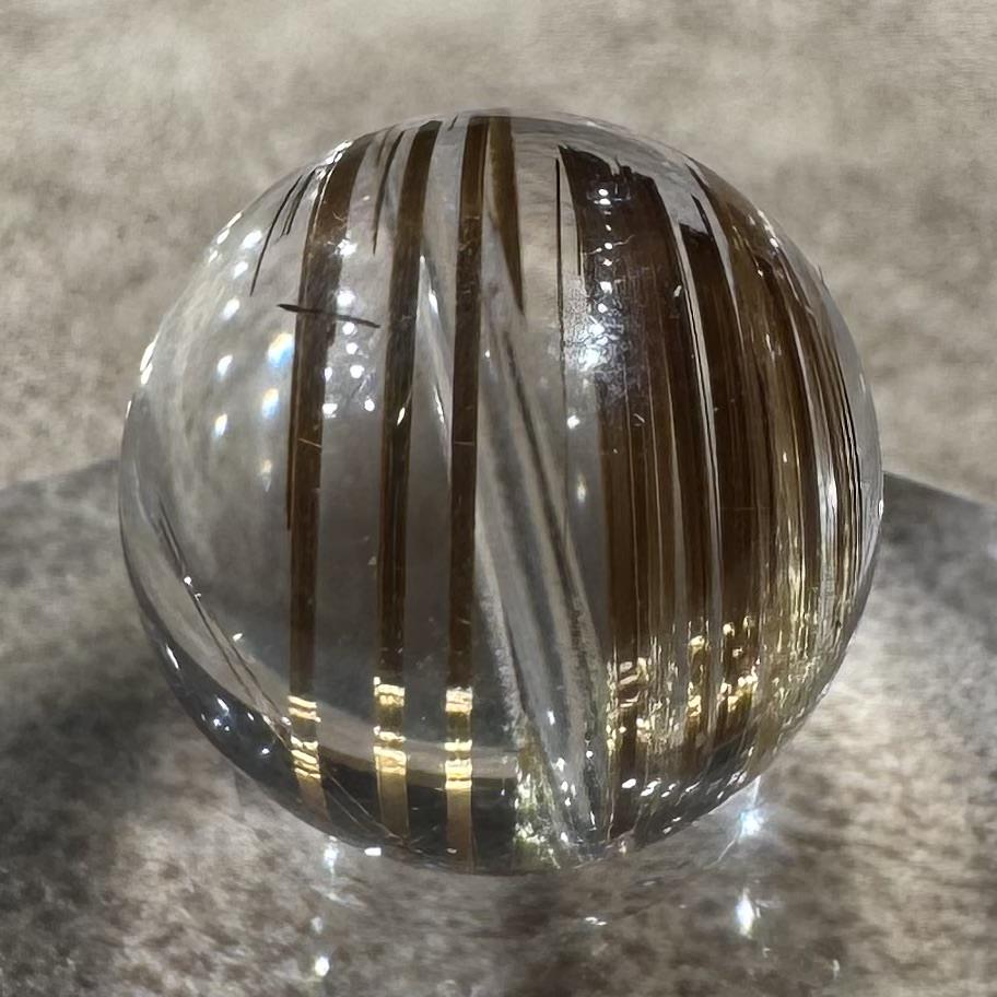 ブロンズタイチンルチルクォーツ ビーズ 13.7mm #BZ1119 - premium stone gallery LIVE