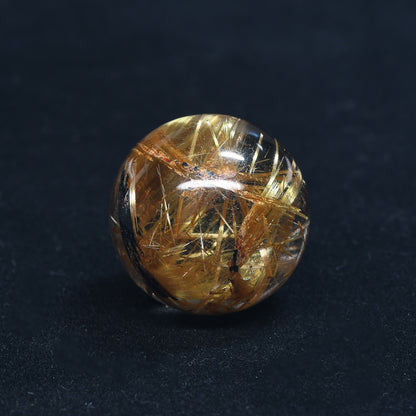 [限定販売] 放射タイチンルチルクォーツ 丸玉 24.6mm #BZ1121