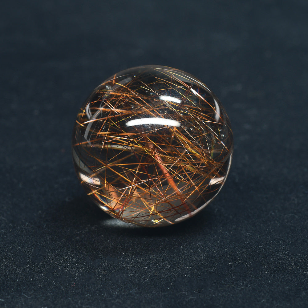 [限定販売] ブラウンルチルクォーツ 丸玉 27.4mm #BZ1122
