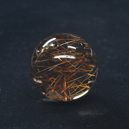 [限定販売] ブラウンルチルクォーツ 丸玉 27.4mm #BZ1122