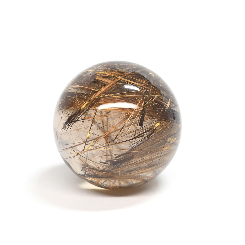 [限定販売] ブロンズタイチンルチルクォーツ 丸玉 23.6mm #BZ1123
