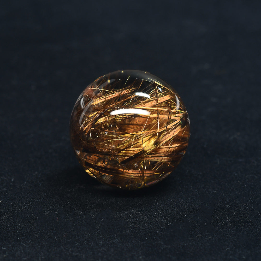 [限定販売] ブロンズタイチンルチルクォーツ 丸玉 23.6mm #BZ1123