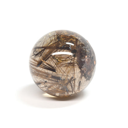 [限定販売] ブロンズタイチンルチルクォーツ 丸玉 23.6mm #BZ1123