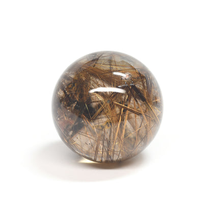 [限定販売] ブロンズタイチンルチルクォーツ 丸玉 23.6mm #BZ1123
