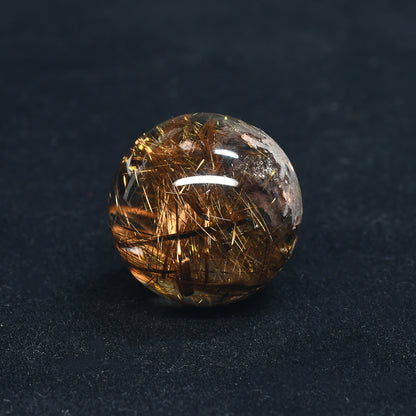 [限定販売] ブロンズタイチンルチルクォーツ 丸玉 23.6mm #BZ1123