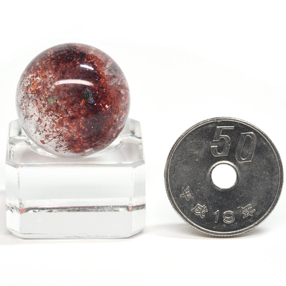 [限定販売] ファントムレピドクロサイトインクォーツ 丸玉 20.2mm #BZ1128
