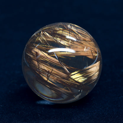 [限定販売] ブロンズタイチンルチルクォーツ 丸玉 29.7mm #BZ1129