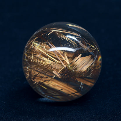 [限定販売] ブロンズタイチンルチルクォーツ 丸玉 29.7mm #BZ1129