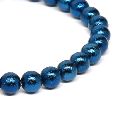 鑑別書付 ムオニオナルスタ隕石 ブルーメタリック ブレスレット 6mm #PG101