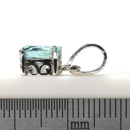 グリーンフローライト ペンダントトップ 8x6x6mm #PK028
