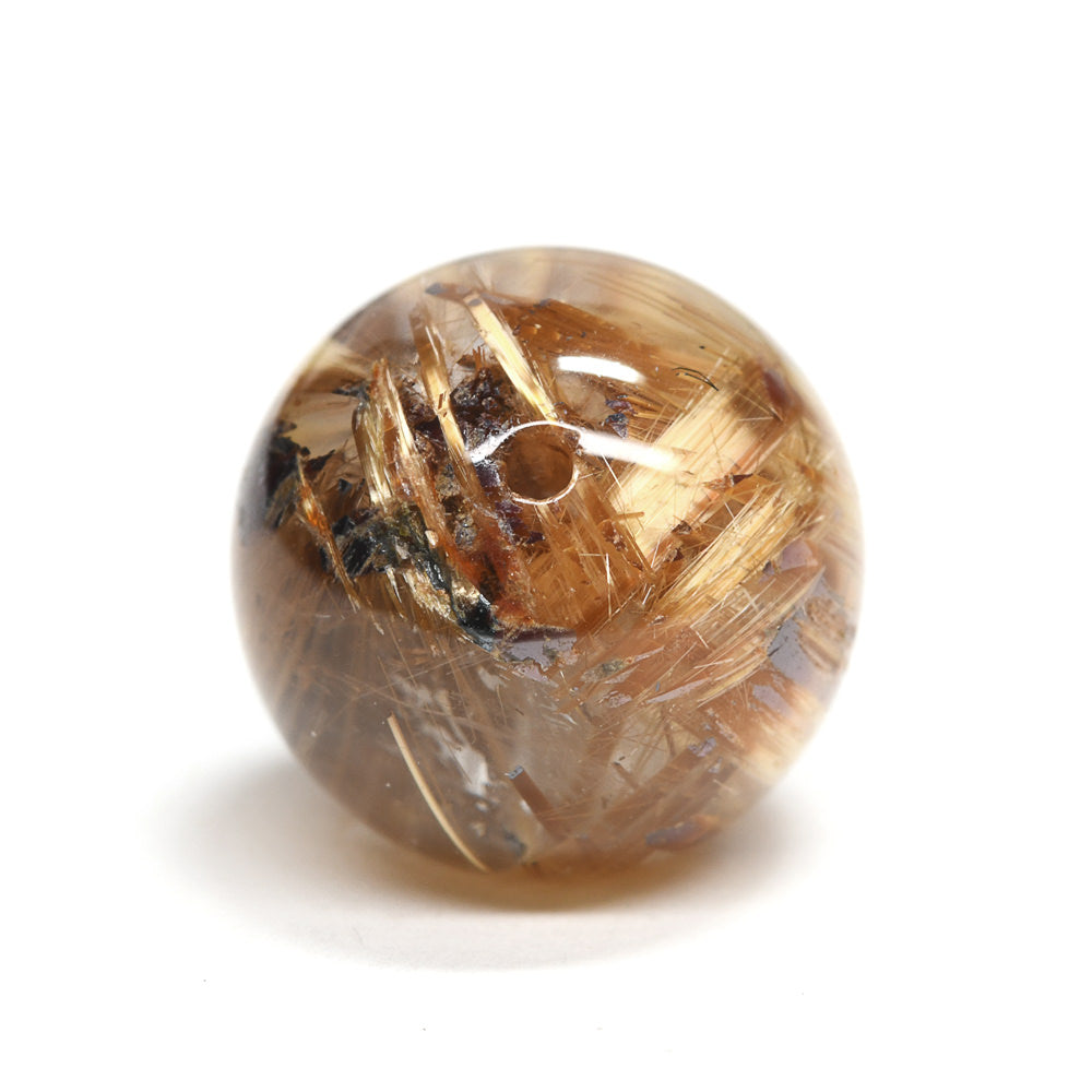 タイチンルチルクォーツ ビーズ 9.6mm #QF127