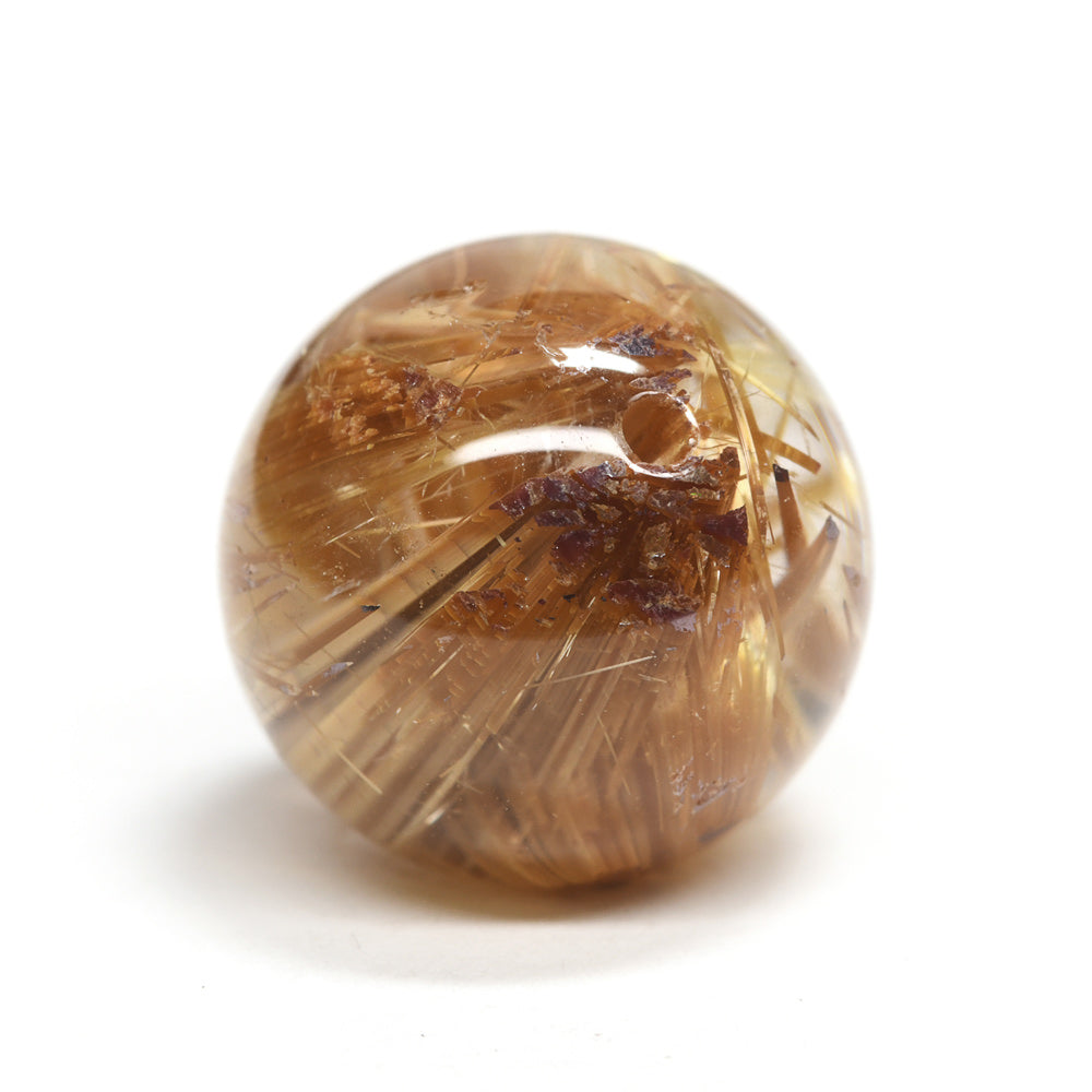 タイチンルチルクォーツ ビーズ 9.8mm #QF129