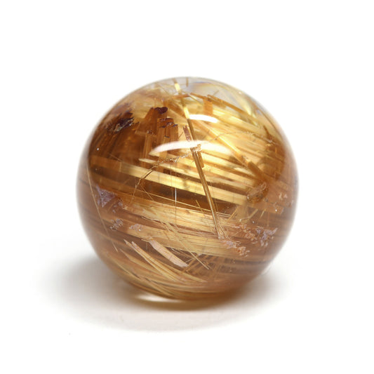 タイチンルチルクォーツ ビーズ 9.8mm #QF129