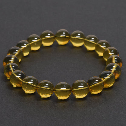 蛍光ブルーアンバー ブレスレット 9.5-10mm #QJ106