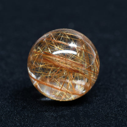 [高品質]オレンジルチルクォーツ 丸玉 13.4mm #QK238