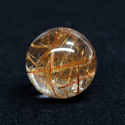 [高品質]オレンジルチルクォーツ 丸玉 13.4mm #QK238