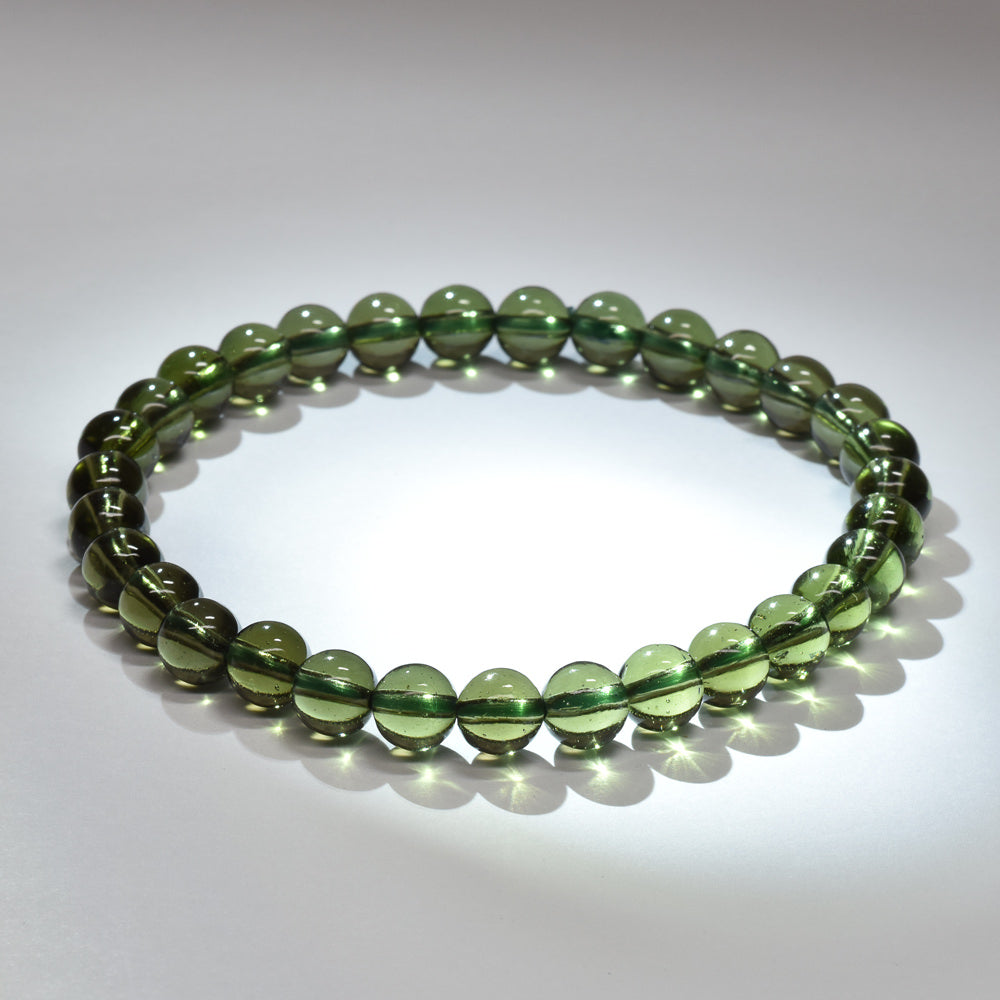 鑑別書付]モルダバイト ブレスレット 6mm #QK262 – premium stone