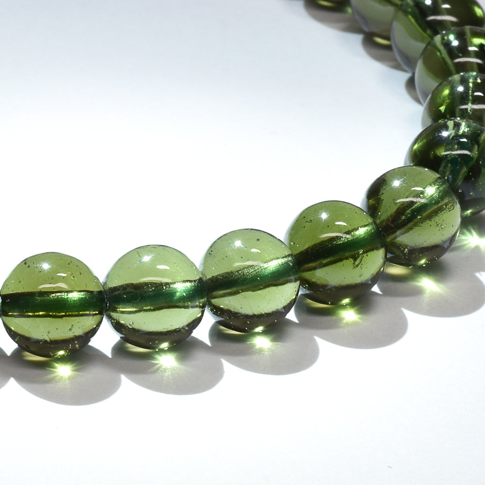 【本物保証】モルダバイト 7mm ブレスレット モルダバイト丸玉ブレスレット7mm 鑑別書付｜マライカ公式通販