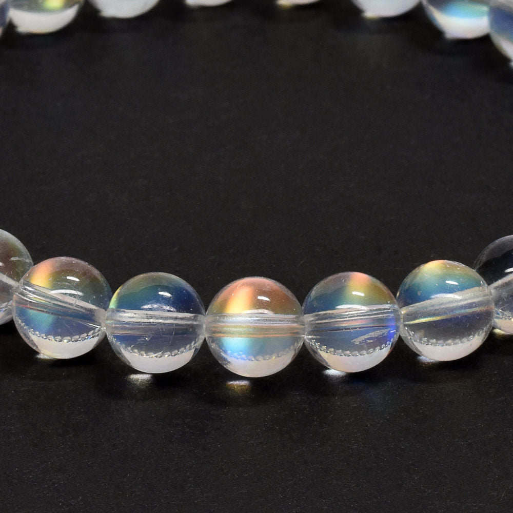 プレミアム] ホワイトラブラドライト ブレスレット 6.5mm #QL228