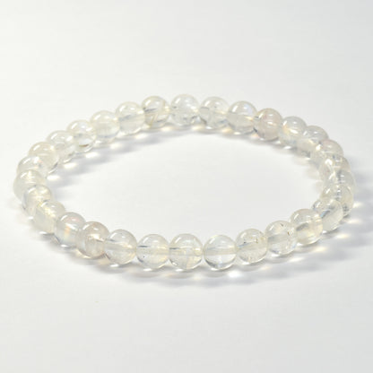 ホワイトラブラドライト ブレスレット 6mm #RA235