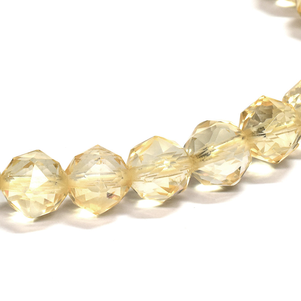 シトリン（ライトカラー） スターカットカットビーズ ブレスレット 6mm #RC230