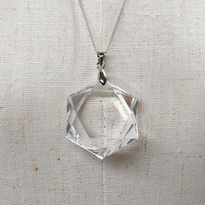 天然水晶  ペンダントトップ 29x25.5x9.5mm #RC246