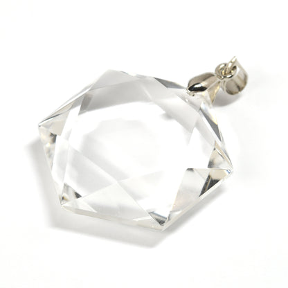 天然水晶  ペンダントトップ 29x25.5x9.5mm #RC246
