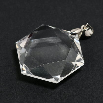天然水晶  ペンダントトップ 29x25.5x9.5mm #RC246
