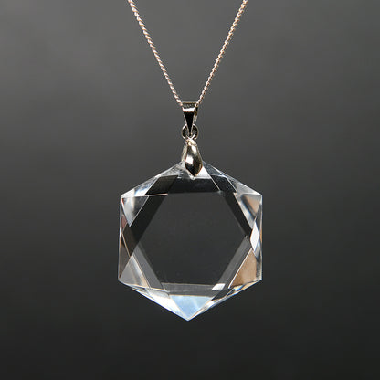 天然水晶  ペンダントトップ 30x26x9.5mm #RC248