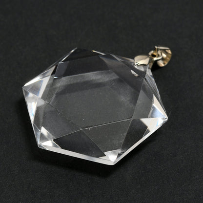 天然水晶  ペンダントトップ 30x26x9.5mm #RC248