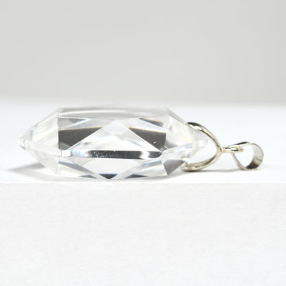 天然水晶  ペンダントトップ 30x26x9.5mm #RC248