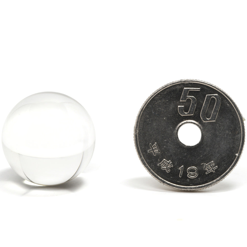 [高品質]天然水晶（山梨一級研磨士作） 丸玉 17.5-18mm #RC269