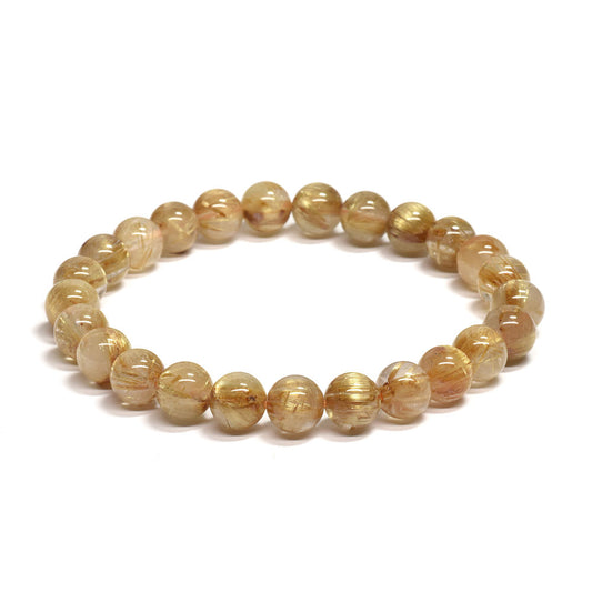 ルチルクォーツ ブレスレット 7.5mm #RD049