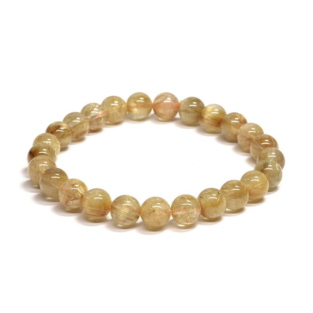 ルチルクォーツ ブレスレット 7.5mm #RD050