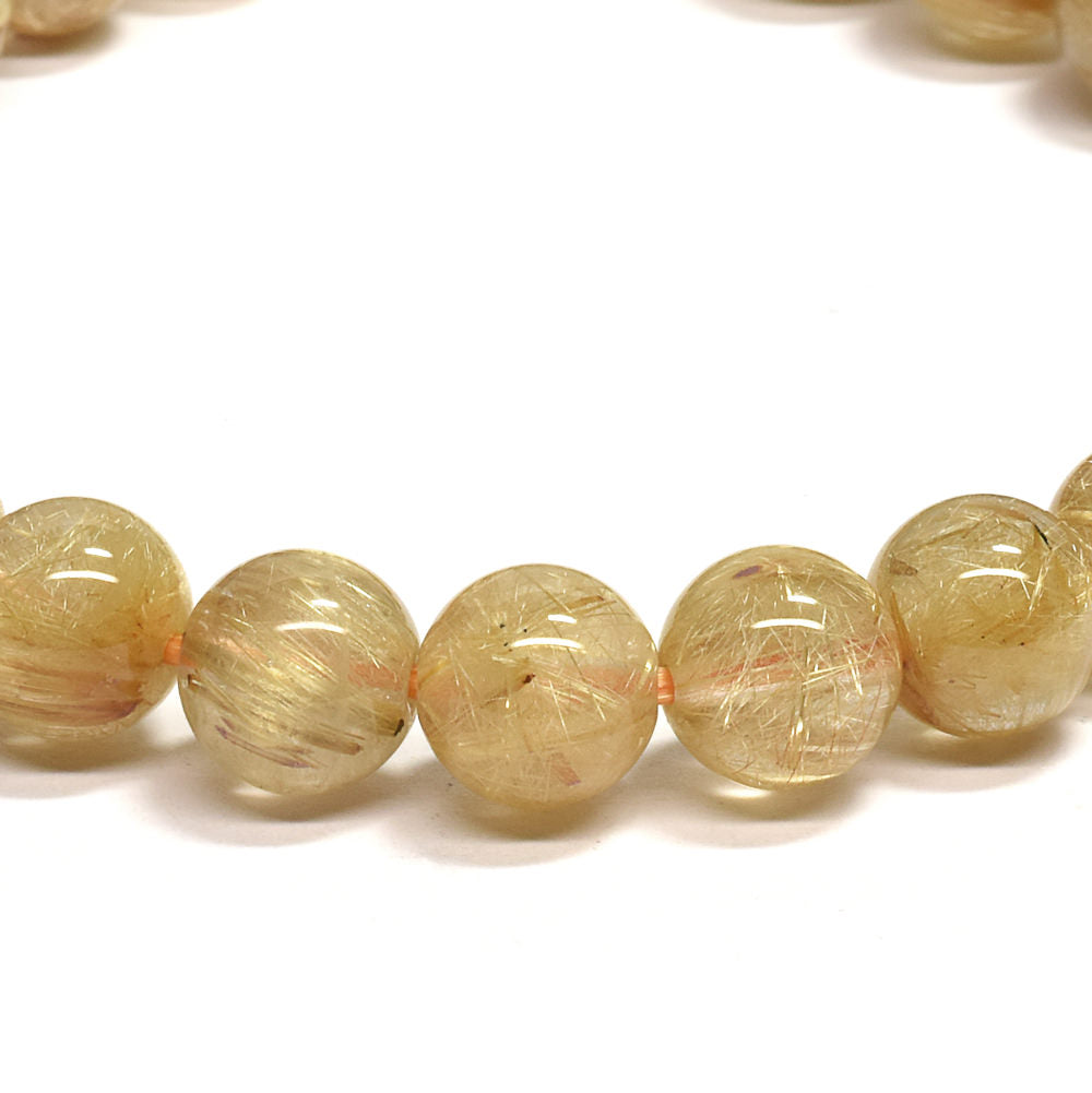 ルチルクォーツ ブレスレット 7.5mm #RD050