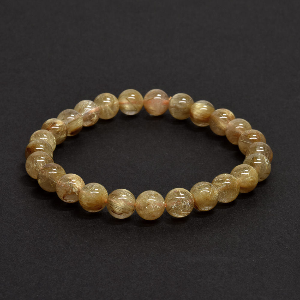 ルチルクォーツ ブレスレット 7.5mm #RD050